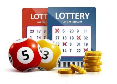 Realistické nápis loterie — Ilustrace