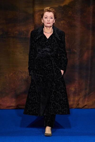 Jason Isaacs and Lesley Manville Walked in Burberry - Go Fug Yourself
