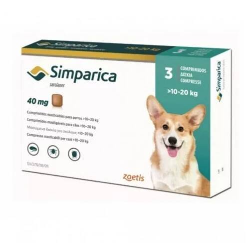 Simparica 40 mg - žuvacie tablety pre psy