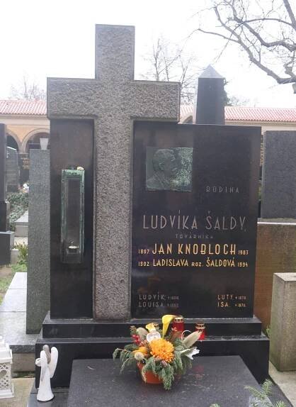 Bohumil Kafka: Ludvík Šalda, Vyšehradský hřbitov, hrob č. 6-32