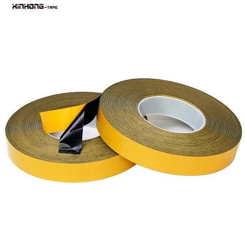 Double Sided PET Tape (Black Base with Yellow Liner)