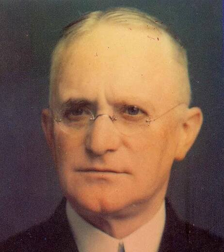 Portrait of George Eastman, who introduced film for radiographs, replacing glass plates