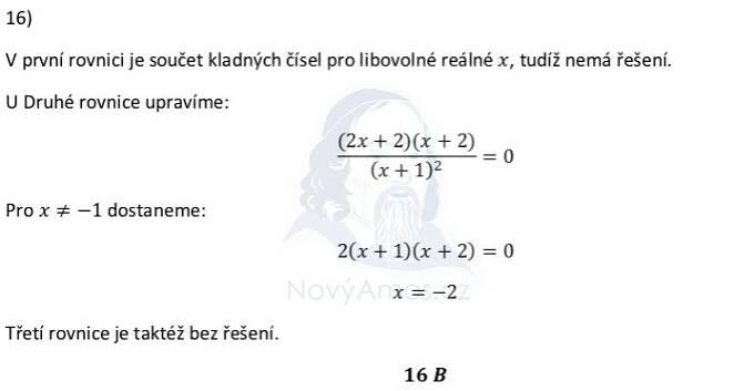 Didaktický test z matematiky - podzim 2022 - řešení úlohy 16