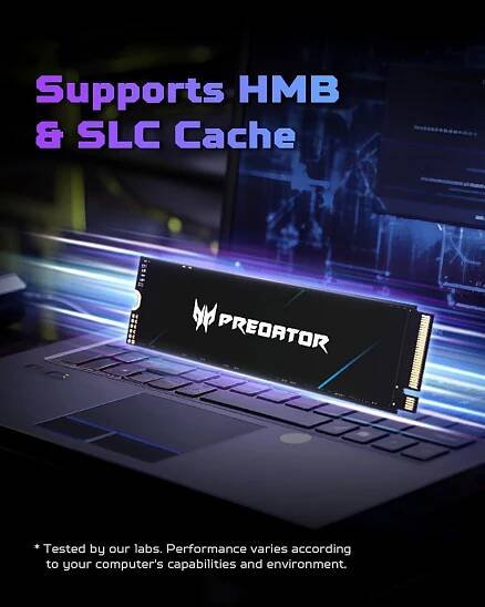 Acer Predator GM7 4TB SSD: M.2, Gen 4 x4 NVMe 2.0, 7400 MB/s, interný Kód výrobcu B0CB2BMQZJ
