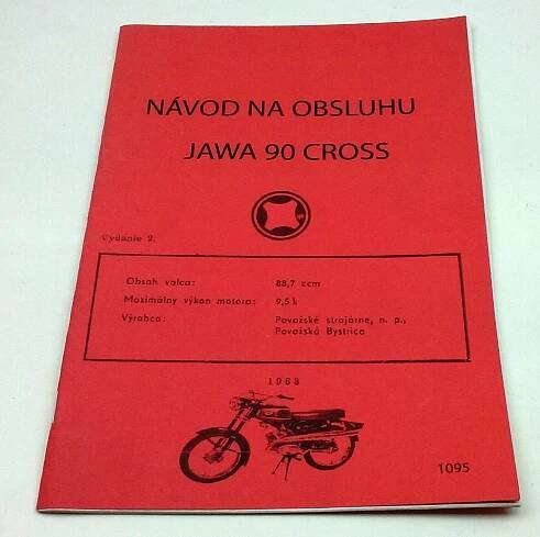 Jawa 90 Cross - Návod k obsluze, vydanie 2, 1968 reprint