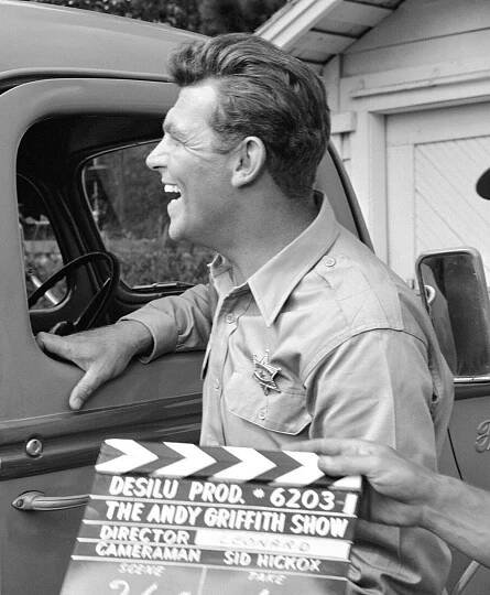 Based on this and a number of other pictures, it looks like it was as much fun behind the scenes of The Andy Griffith Show as it was on camera. 