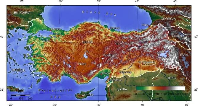 Geografie Turecka