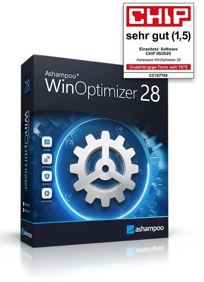 Ashampoo WinOptimizer 28 – PC reinigen & schneller machen | Lebenslange Lizenz präsentiert von CHIP