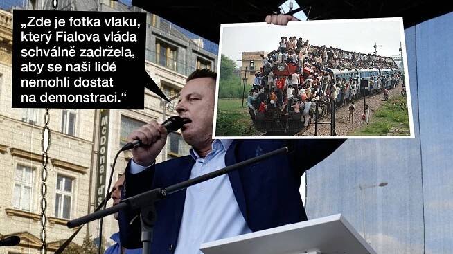 TMBK: Rajchl má důkaz o vlaku, který Fialova vláda nepustila na demonstraci