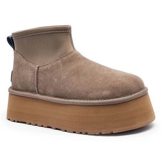 Kůžoné sněhule Classic Mini Dipper UGG | šedý s příměsí vlny 1168170