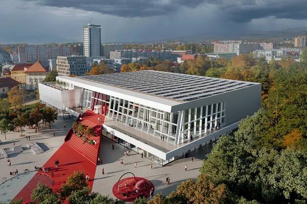 Ing. arch. David Hladík - Lázně Chomutov, konverze na městskou knihovnu