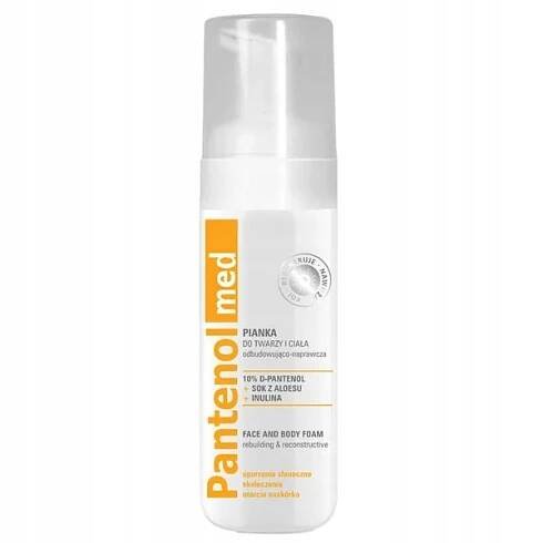 PANTENOL pěna na obličej a tělo na spáleniny od slunce 150 Ml