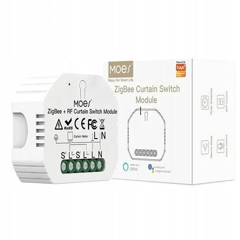 2x ZigBee modul pro přepínání záclon Elektrická roleta Žaluzie+RF dálkové ovládání