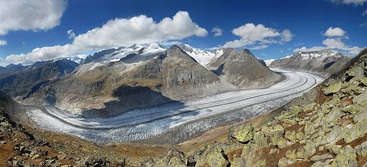 Švýcarské Alpy Jungfrau-Aletsch
