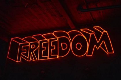 4k Neon Freedom Wallpaper