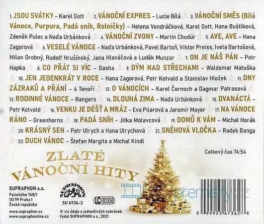 Zlaté vánoční hity (CD) | DVD-PREMIERY.CZ