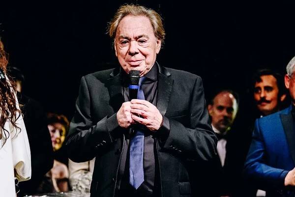 Sarah Brightman and Andrew Lloyd Webber at the closing performance of "Phantom of the Opera"