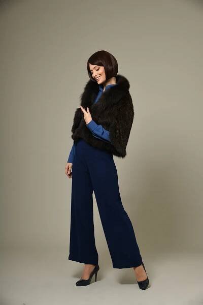 Greta Brown Mink Stole-SKU-2215-2244510