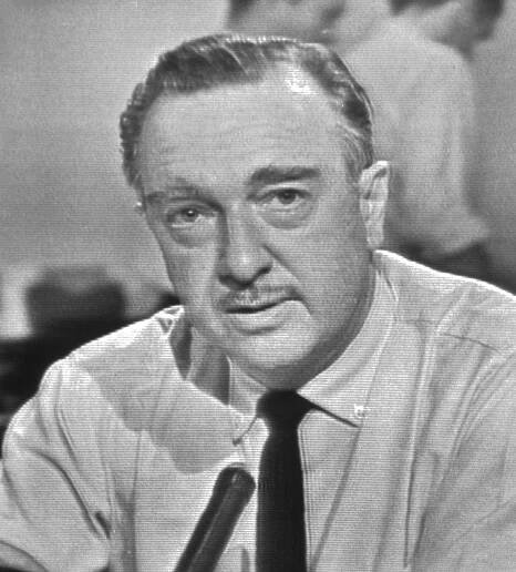 Walter Cronkite announcing the death of President Kennedy on November 22, 1963