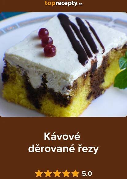 Kávové děrované řezy | Recipe | Desserts, Food, Cheesecake