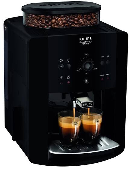 Krups Arabica EA8110, Espresso kávovar, 1,7 l, Kávová zrna, Vestavěný mlýnek, 1450 W