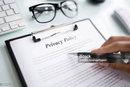 Oznámení o zásadách ochrany osobních údajů a právní smlouva - Bez autorských poplatků Soukromí Stock fotka