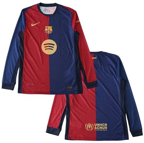 Pánský fotbalový domácí dres FC Barcelona 24/25 s dlouhým rukávem