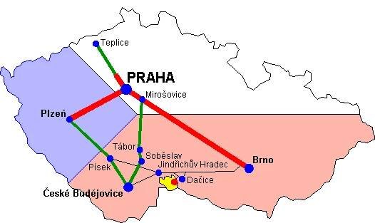 Orientační mapa České Kanady