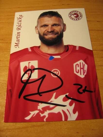 Martin Růžička - HC Oceláři Třinec - orig. autogram