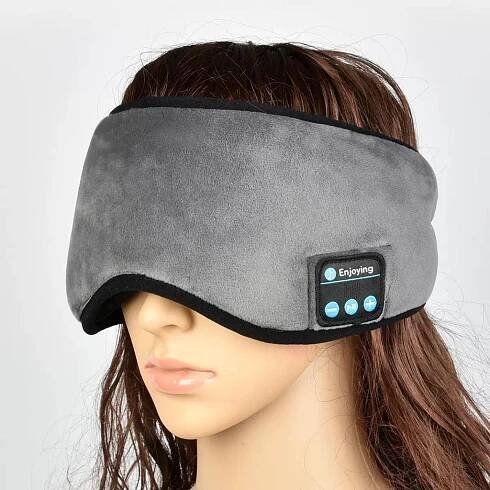 Sluchátka na spaní 3D maska na oči, Bluetooth 5.0 Wireless Music Shade Cover s tenkými HD reproduktory Nastavitelné pro muže, ženy, spící – koupit za nízké ceny na marketplace Joom