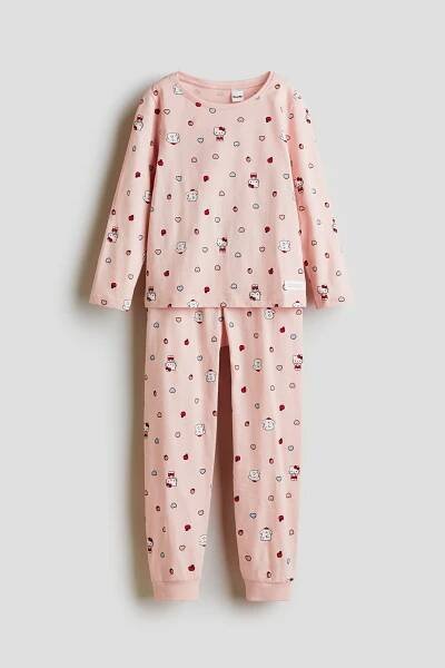 Žerzejové pyžamo - Světle růžová/Hello Kitty - DĚTI