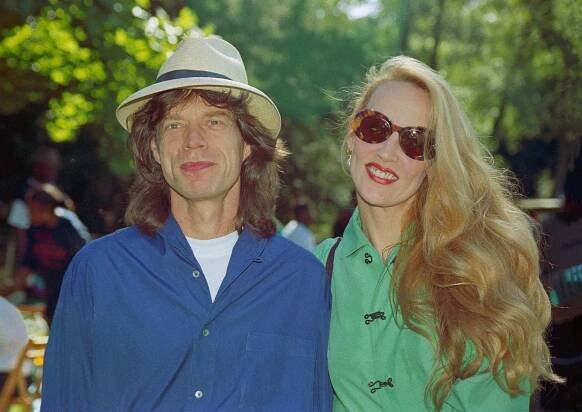 Mick Jagger and Jerry Hall in 1993