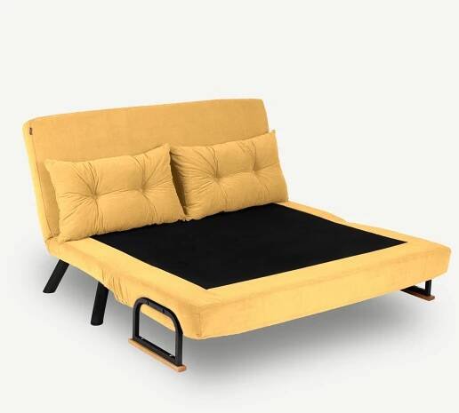 Pohovka futon Sandy (hořčičná)