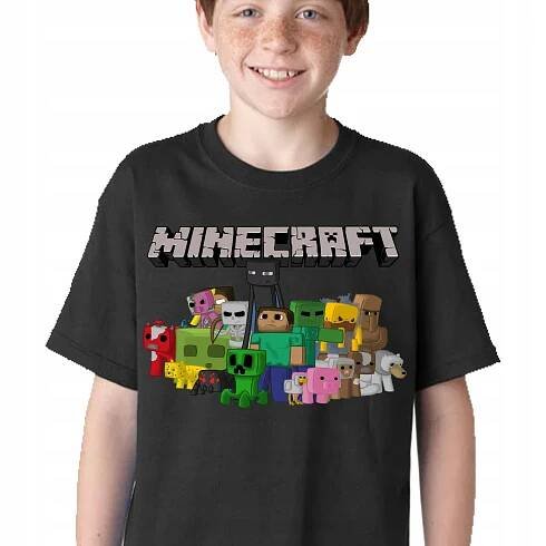 P204 DĚTSKÉ TRIČKO HRA MINECRAFT PRO FANOUŠKA DÁREK BAVLNA ČERNÁ