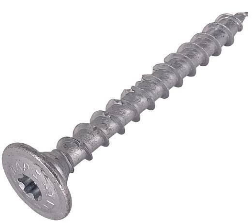 HPM TEC RAPI-TEC 8,0x80/74 - stavební vrut do tesařského kování, pozink, talířová hlavas osazením, TORX T40