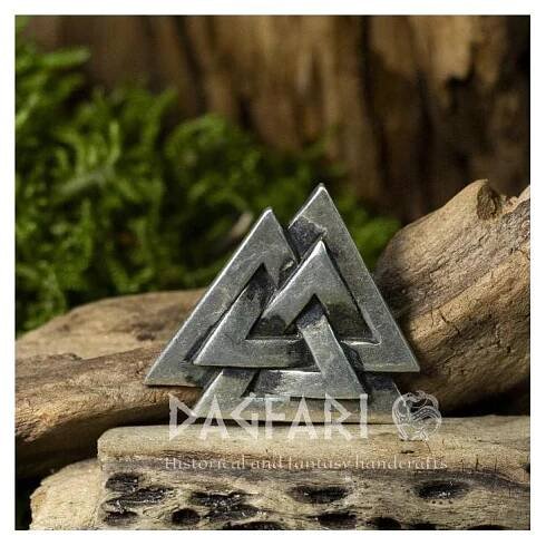 Amulet Valknut, Odinův symbol - stříbro, Ag 925/1000