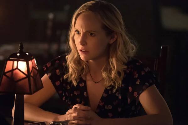 Candice King playing Caroline Forbes on "Vampire Diaries."