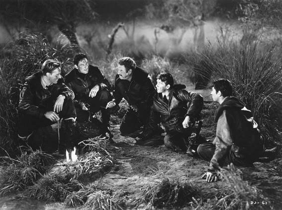 Osudová cesta - Z filmu - Arthur Kennedy, Errol Flynn, Alan Hale, Ronald Reagan