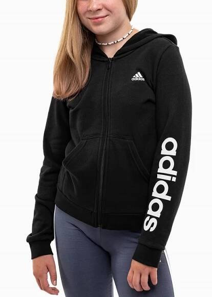 adidas dětská rozepínací mikina s kapucí sportovní Essentials vel. 140