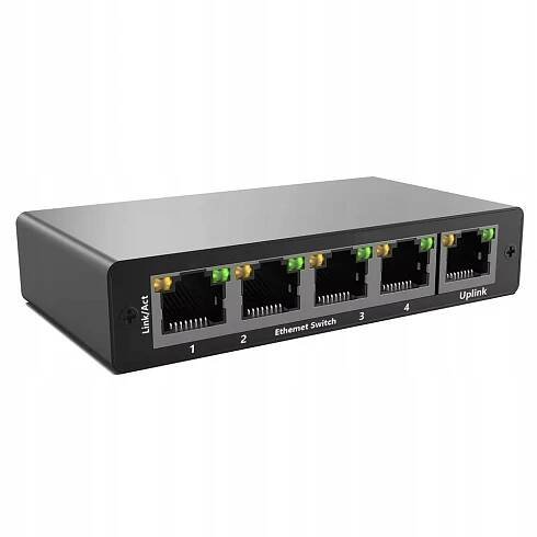 SWITCH 5 PORTŮ GIGABIT PŘEPÍNAČ RJ45 LAN ROZBOČOVAČ ETHERNET - Allegro