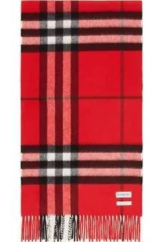 Šála Burberry Dámská Kašmírová Šála, červená/ černá/ bílá, one size