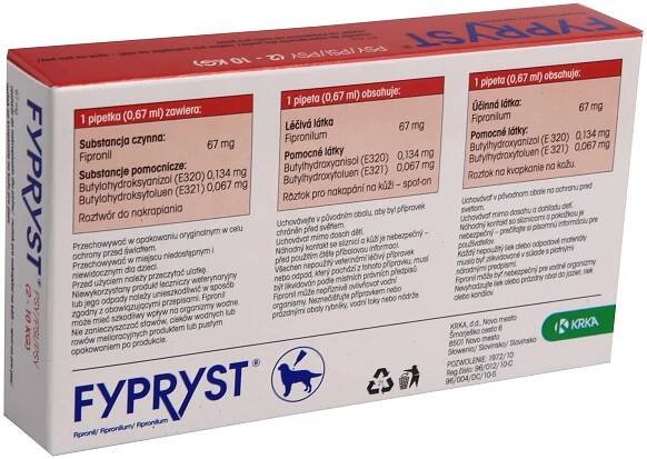 Fypryst 67mg spot-on pro psy 1x0.67ml