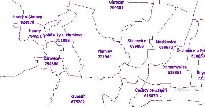 Katastrální mapa Plumlov