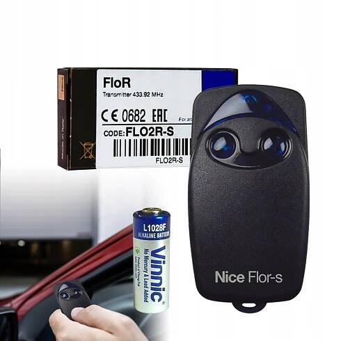 Pilot NICE FLOR FLO2R-S pro pohony vstupních bran, 2-kanálový, 433,92 MHz