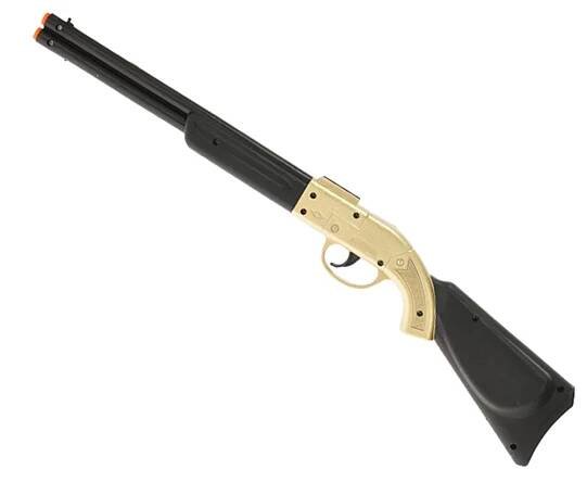 Puška kovbojská klapací zlatá 50 cm