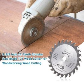 Wood Saw Blade TCT Wood Cutter 3-3/8inch (85mm) 24-Teeth Carbide Circular Saw Blade Alloy Steel