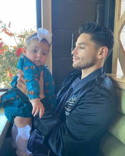 Ryan Garcia and his daughter Bela.