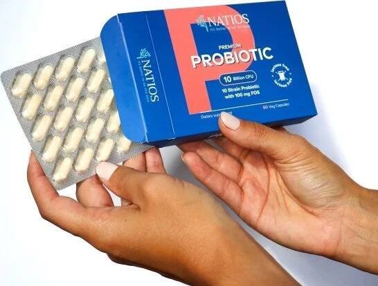 Natios Premium Probiotic s FOS 10 miliard CFU 60 cps.