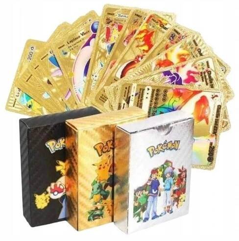 Pokemon karty 165 kusů zlatá stříbrná černá, vmax, Gx, Dx | Aukro