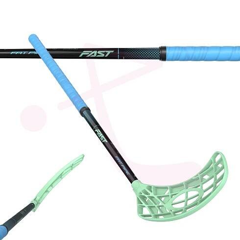 Florbalová hůl Fatpipe Fast 34 Fresh Mint Pravá (pravá ruka dole) 60 cm (= 71 cm)